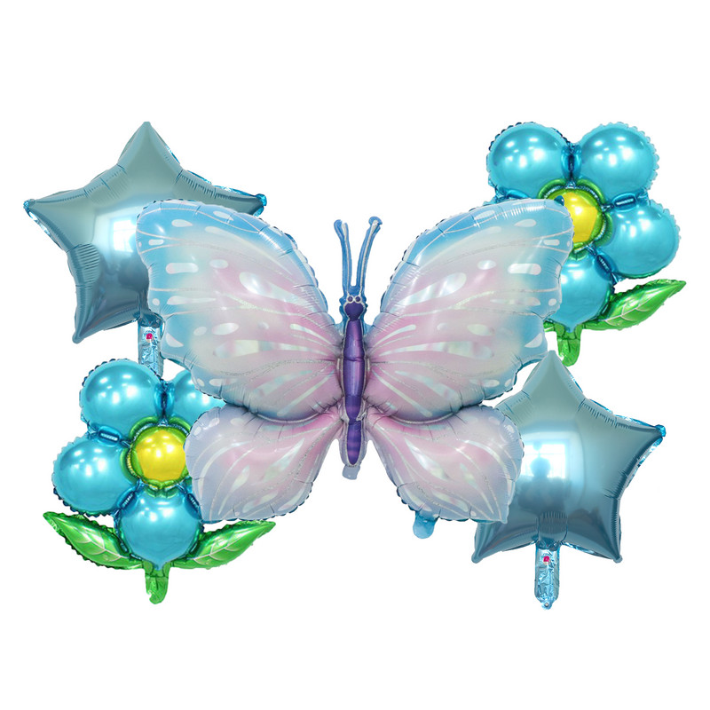 5 bucăți/lot balon mare fluture din folie balon cu zână fluture cu heliu pentru fete decorare petrecere de aniversare jucărie pentru copii cadou nuntă