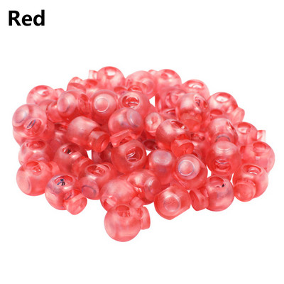 10 gab. Vada slēdzene, apaļa lodveida aizbāznis, krāsains slēdzis, caurspīdīgs, caurspīdīgs apavu šņores āra mugursomas sporta apģērba daļas