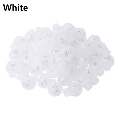 10 gab. Vada slēdzene, apaļa lodveida aizbāznis, krāsains slēdzis, caurspīdīgs, caurspīdīgs apavu šņores āra mugursomas sporta apģērba daļas