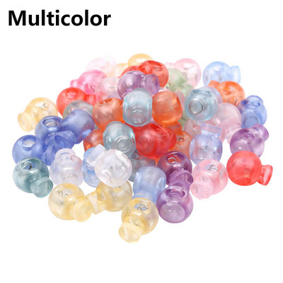 10 gab. Vada slēdzene, apaļa lodveida aizbāznis, krāsains slēdzis, caurspīdīgs, caurspīdīgs apavu šņores āra mugursomas sporta apģērba daļas