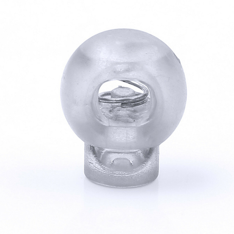 10 gab. Vada slēdzene, apaļa lodveida aizbāznis, krāsains slēdzis, caurspīdīgs, caurspīdīgs apavu šņores āra mugursomas sporta apģērba daļas