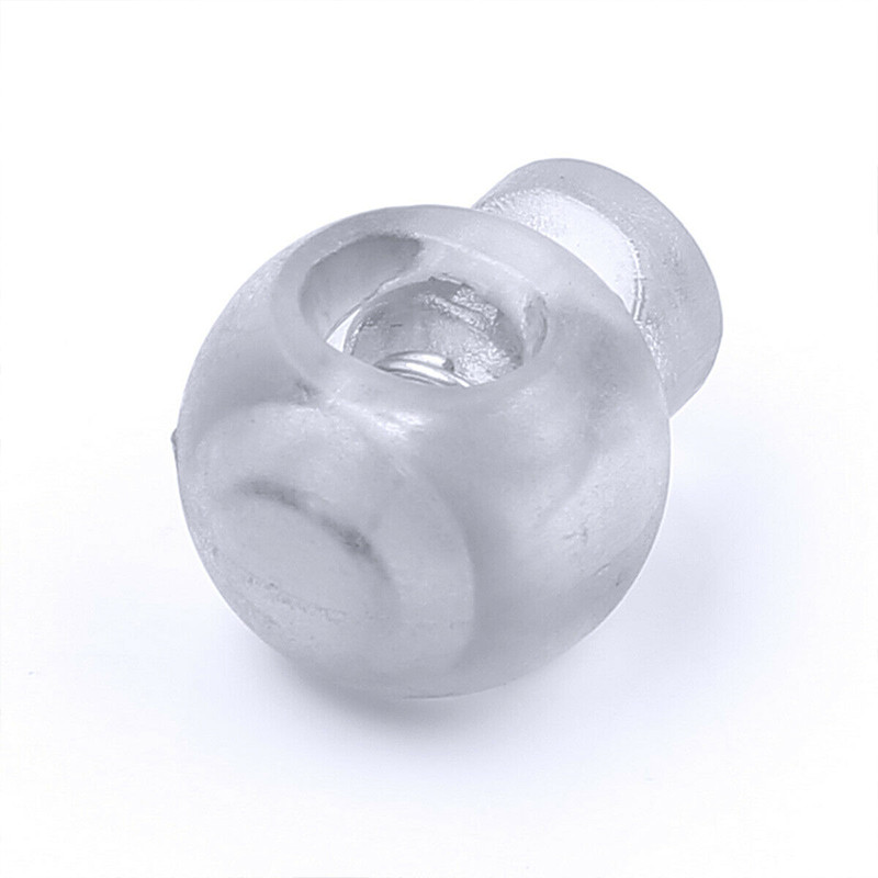 10 gab. Vada slēdzene, apaļa lodveida aizbāznis, krāsains slēdzis, caurspīdīgs, caurspīdīgs apavu šņores āra mugursomas sporta apģērba daļas