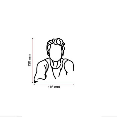 Simple Face Line Akril Boldog születésnapi torta Toppper Fekete Férfi Minimalista Arcművészet Apák napi party tortadíszítéshez