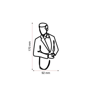 Simple Face Line Akril Boldog születésnapi torta Toppper Fekete Férfi Minimalista Arcművészet Apák napi party tortadíszítéshez