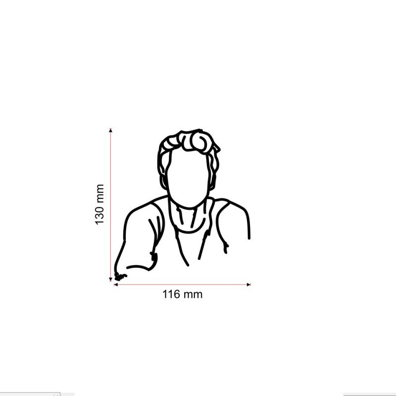 Simple Face Line Akril Boldog születésnapi torta Toppper Fekete Férfi Minimalista Arcművészet Apák napi party tortadíszítéshez