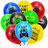 10db Videojáték Boldog születésnapot Gamepad Fiú felfújt partikellékek Játék JÁTÉK latex léggömbön Boldog születésnapot dekoráció gyerekjátékok