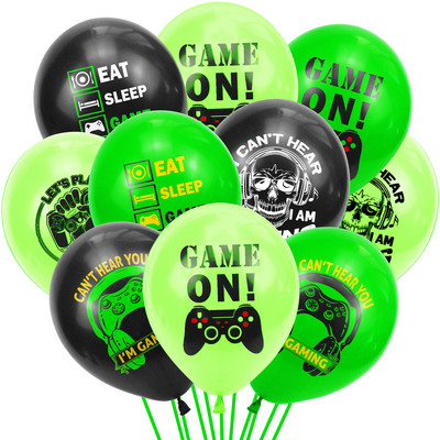 10db Videojáték Boldog születésnapot Gamepad Fiú felfújt partikellékek Játék JÁTÉK latex léggömbön Boldog születésnapot dekoráció gyerekjátékok