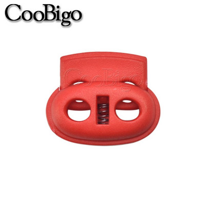 10 vnt. Laido užrakto kamštis pupelių perjungimo spaustukas Drabužiai batų raišteliai, sportiniai drabužiai „pasidaryk pats“ priedai, mišrus spalvingas plastikas, 5 mm skylė