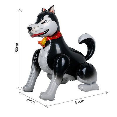 3D dalmaatsia koer Sika hirv kõndiv loom fooliumist õhupallid palju õnne sünnipäevaks õhupallid sünnipäevapeo kaunistused lastele mänguasjad gloobused