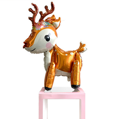 3D dalmaatsia koer Sika hirv kõndiv loom fooliumist õhupallid palju õnne sünnipäevaks õhupallid sünnipäevapeo kaunistused lastele mänguasjad gloobused
