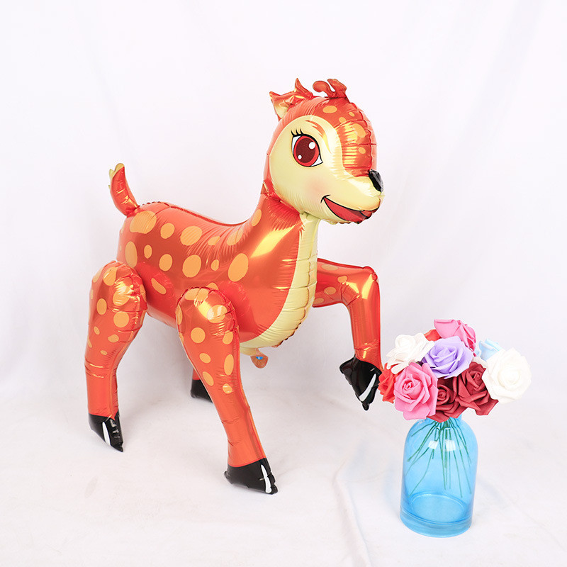 3D dalmaatsia koer Sika hirv kõndiv loom fooliumist õhupallid palju õnne sünnipäevaks õhupallid sünnipäevapeo kaunistused lastele mänguasjad gloobused