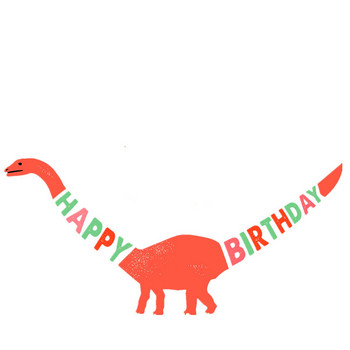 Dinosaur Happy Birthday Garland Banner Roar Dino Party Balloons Jungle Animal Safari 1st Kids Birthday Party Decoration Supplies