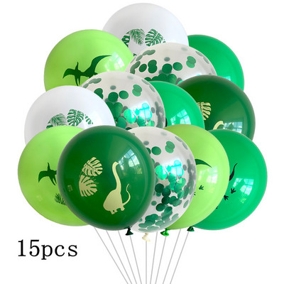 Dinoszaurusz Boldog születésnapot Garland Banner Roar Dino Party Balloons Jungle Animal Safari 1. Kids Születésnapi parti dekorációs kellékek