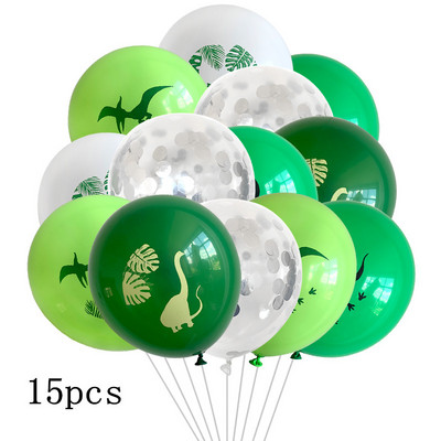 Dinoszaurusz Boldog születésnapot Garland Banner Roar Dino Party Balloons Jungle Animal Safari 1. Kids Születésnapi parti dekorációs kellékek