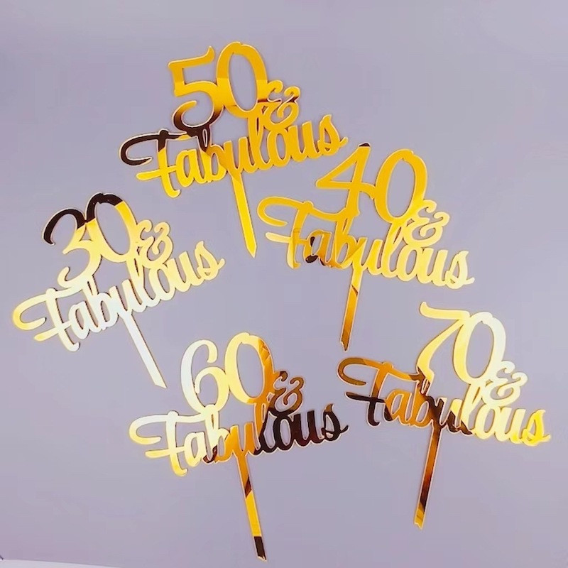 Skaists 30. 40. 50. 60. 70. dzimšanas dienas piemiņas akrila kūku kartīšu deserta galds dzimšanas dienas ballītes kūkas noformējums