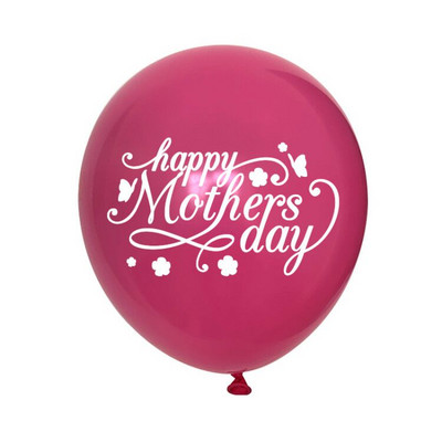 10 db-os nyomtatás Boldog anyák napját téma LaTeX léggömb 12 hüvelykes rózsaszín rózsa piros virág léggömb születésnapi parti dekorációhoz