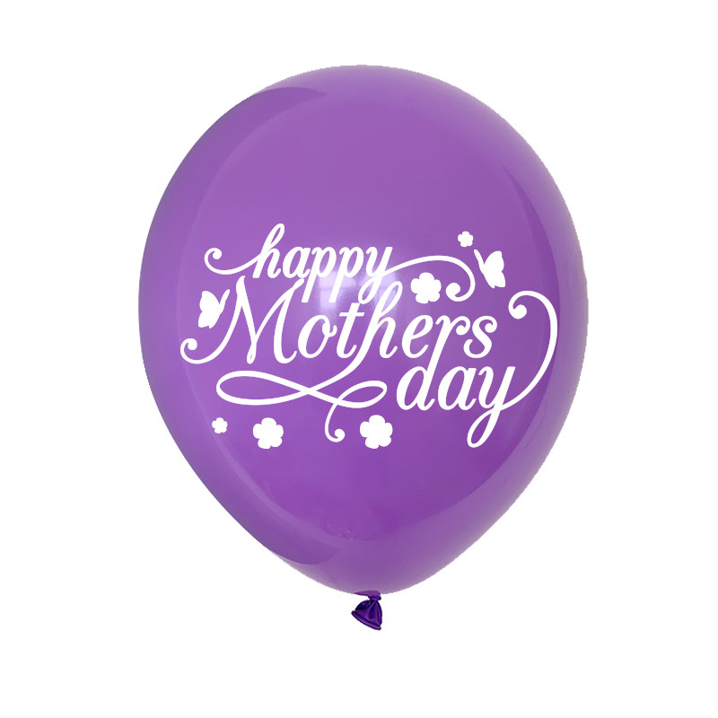 10 db-os nyomtatás Boldog anyák napját téma LaTeX léggömb 12 hüvelykes rózsaszín rózsa piros virág léggömb születésnapi parti dekorációhoz