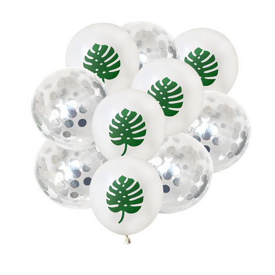 12db pálmalevél latex léggömb trópusi parti dekoráció zöld levelek léggömbök esküvői hawaii parti Aloha születésnapi léggömbök globos