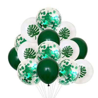 12db pálmalevél latex léggömb trópusi parti dekoráció zöld levelek léggömbök esküvői hawaii parti Aloha születésnapi léggömbök globos