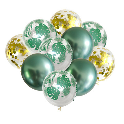 12db pálmalevél latex léggömb trópusi parti dekoráció zöld levelek léggömbök esküvői hawaii parti Aloha születésnapi léggömbök globos