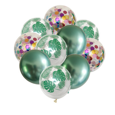12db pálmalevél latex léggömb trópusi parti dekoráció zöld levelek léggömbök esküvői hawaii parti Aloha születésnapi léggömbök globos