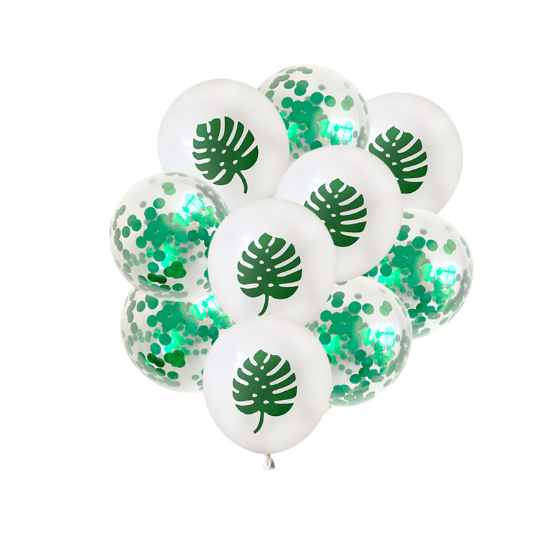 12db pálmalevél latex léggömb trópusi parti dekoráció zöld levelek léggömbök esküvői hawaii parti Aloha születésnapi léggömbök globos