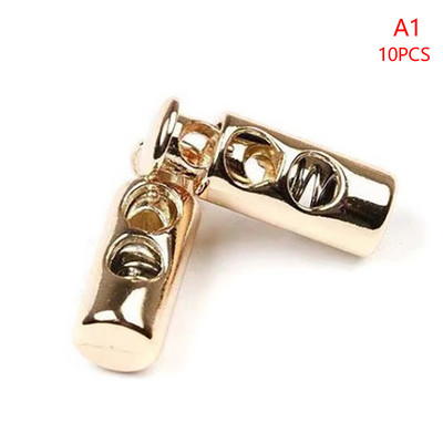 10 бр. Стопер за шнур с два отвора Превключва метална черна шнурова ключалка Пружинна закопчалка Стопер за части от въже за облекло Paracord