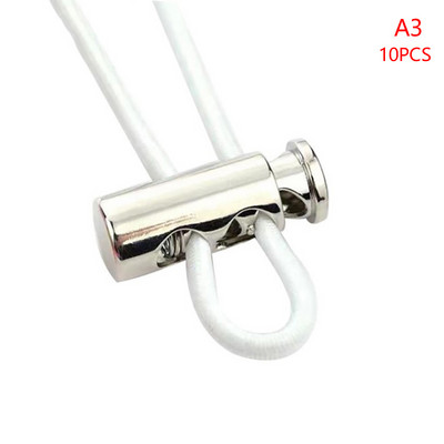 10 бр. Стопер за шнур с два отвора Превключва метална черна шнурова ключалка Пружинна закопчалка Стопер за части от въже за облекло Paracord