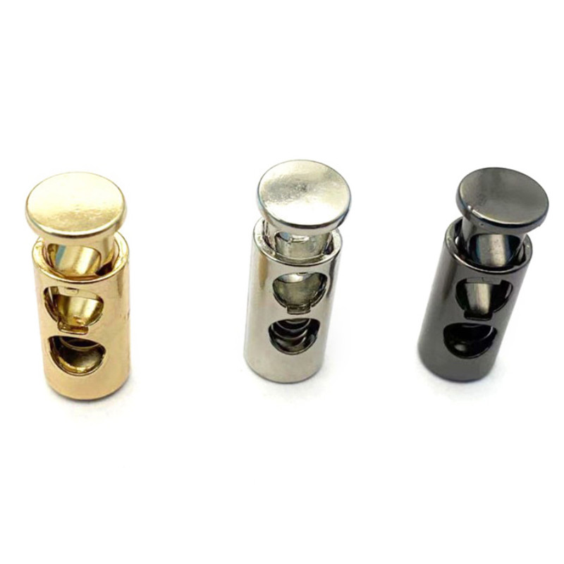 10 бр. Стопер за шнур с два отвора Превключва метална черна шнурова ключалка Пружинна закопчалка Стопер за части от въже за облекло Paracord