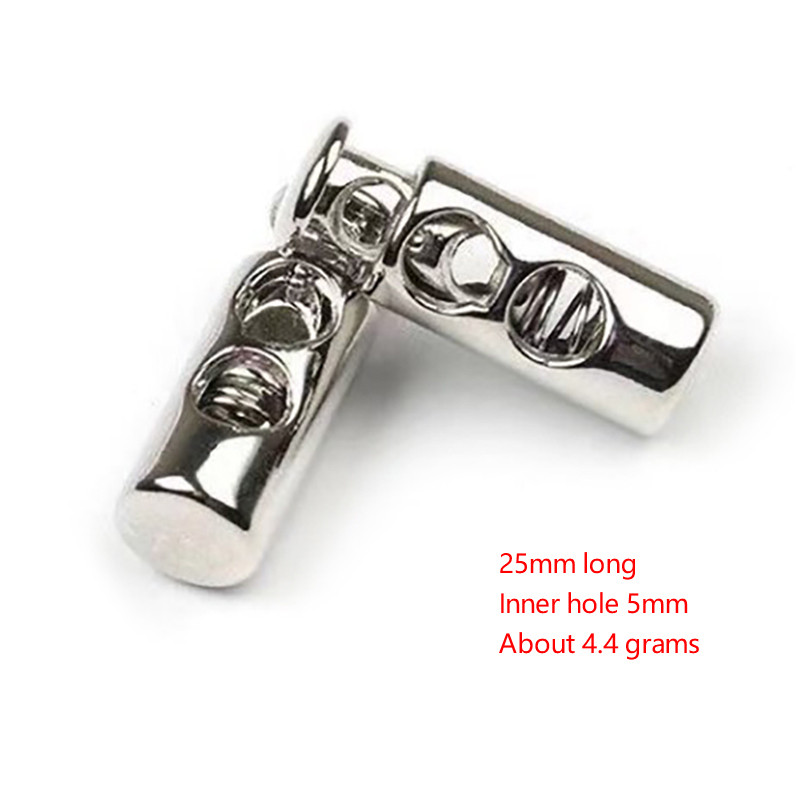 10 бр. Стопер за шнур с два отвора Превключва метална черна шнурова ключалка Пружинна закопчалка Стопер за части от въже за облекло Paracord