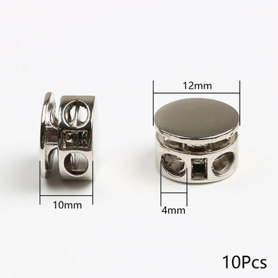 10 gab. Apaļas Metāla Atsperes Sprādzes Kurpju Šūšanas Piederumi Sporta Apģērba Hoodie Savelkamās Auklas Virves Sakausējuma Slēdzenes Aizbāznis DIY apģērba šūšanas aksesuārs