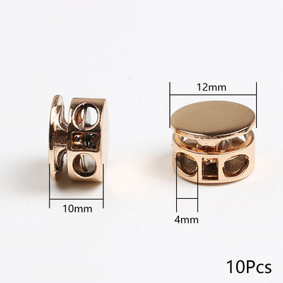 10 gab. Apaļas Metāla Atsperes Sprādzes Kurpju Šūšanas Piederumi Sporta Apģērba Hoodie Savelkamās Auklas Virves Sakausējuma Slēdzenes Aizbāznis DIY apģērba šūšanas aksesuārs