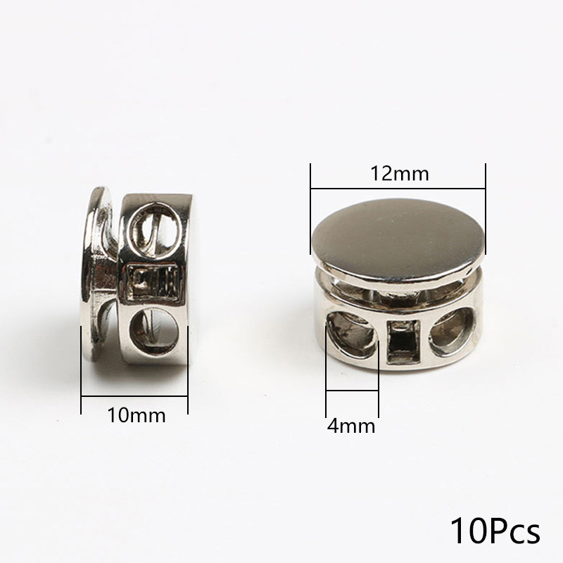 10 gab. Apaļas Metāla Atsperes Sprādzes Kurpju Šūšanas Piederumi Sporta Apģērba Hoodie Savelkamās Auklas Virves Sakausējuma Slēdzenes Aizbāznis DIY apģērba šūšanas aksesuārs