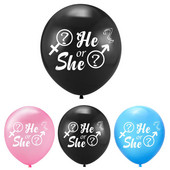 10db 12 hüvelykes Baby Shower Fiús vagy Lányos Léggömb Ő vagy Ő Latex lufi Nemek Felfedő Party dekoráció Baby Boy Shower Dekor