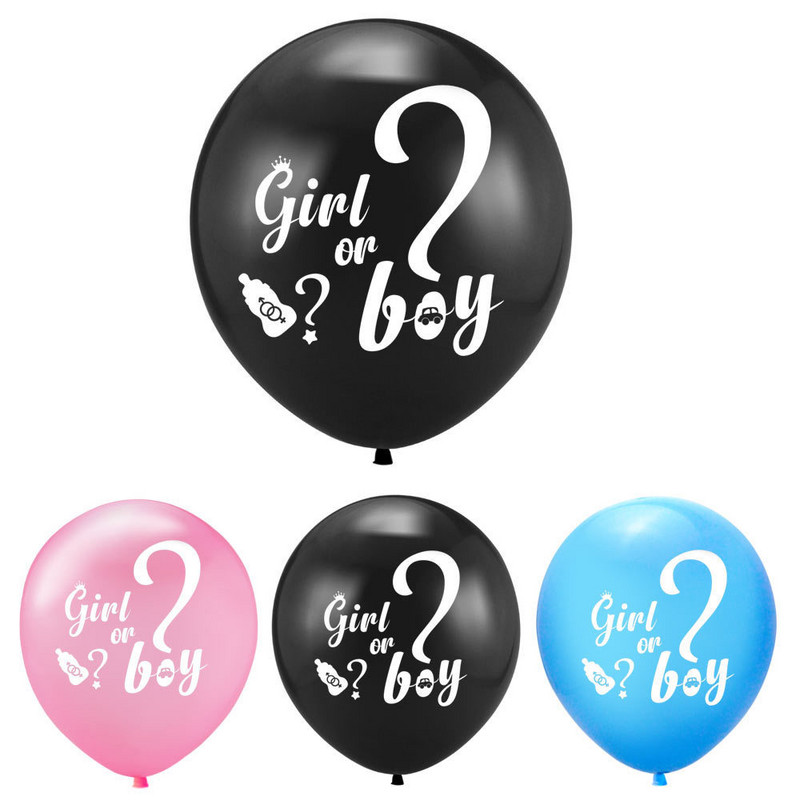 10db 12 hüvelykes Baby Shower Fiús vagy Lányos Léggömb Ő vagy Ő Latex lufi Nemek Felfedő Party dekoráció Baby Boy Shower Dekor
