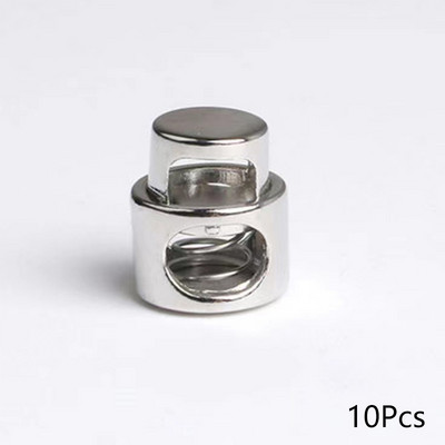 10 db fém zsinór zár ütköző cipőfűző kötél részek egylyukú rugós ütköző billenő ütközők ruházat húzó zsinór zsinór tartozék