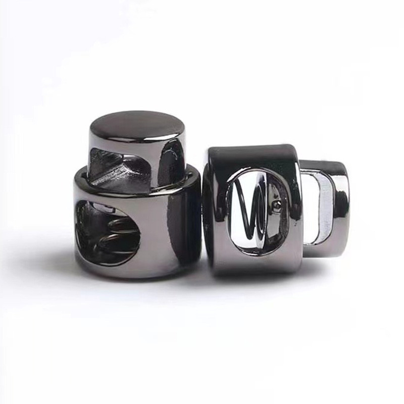 10 db fém zsinór zár ütköző cipőfűző kötél részek egylyukú rugós ütköző billenő ütközők ruházat húzó zsinór zsinór tartozék