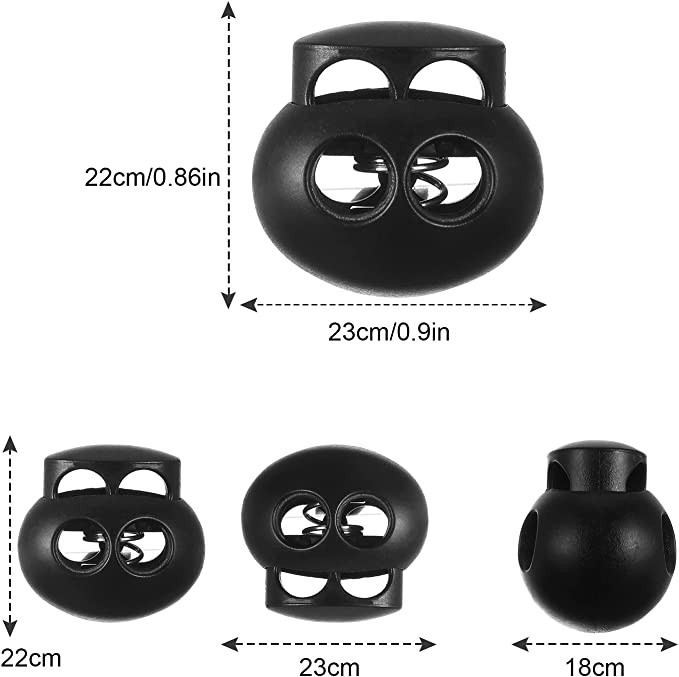 10 vienetų Laido užraktai, segtukai, raišteliai Tvirtinimo juosta, kamštis, perjungimas, drabužių krepšys, slankiojančios virvės, sportinės aprangos priedas