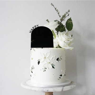 INS DIY La mulți ani Topperuri acrilice pentru tort cu litere roz, pentru copt, pentru decorațiuni pentru tort, pentru copii, pentru petrecerea de aniversare, pentru cupcake