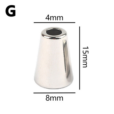 10db Kreatív fém zsinór végütköző zsinór végek zárak kapcsok zsinór kötél rögzítő barkács ruha dekor kiegészítők концевики