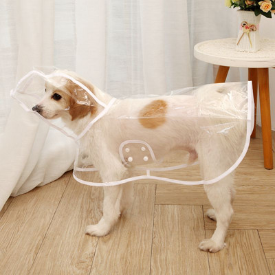 Suņu lietusmētelis, ūdensizturīgs caurspīdīgs vilciena mētelis mājdzīvnieku āra apģērbs maziem un vidējiem suņiem franču buldoga zelta retrīvera kucēns