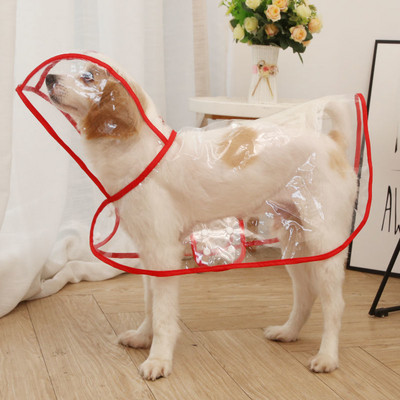 Suņu lietusmētelis, ūdensizturīgs caurspīdīgs vilciena mētelis mājdzīvnieku āra apģērbs maziem un vidējiem suņiem franču buldoga zelta retrīvera kucēns