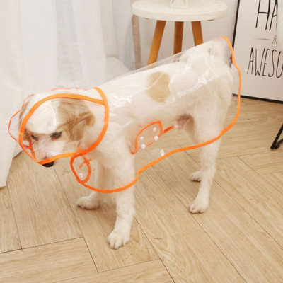 Suņu lietusmētelis, ūdensizturīgs caurspīdīgs vilciena mētelis mājdzīvnieku āra apģērbs maziem un vidējiem suņiem franču buldoga zelta retrīvera kucēns