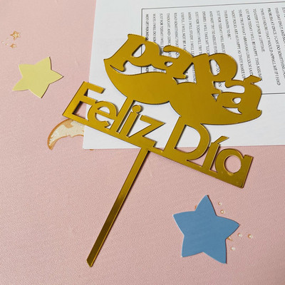 Hispaania akrüülist sünnipäevakoogikatted Roosa kullast ümmargused armastuse koogikatted lastele sünnipäevapeokoogikaunistuste tarvikud