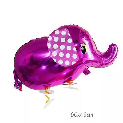 1gab Zelta ziloņu baloni Staigājošs dzīvnieks hēlija folija Baloni krāsaini džungļu dzīvnieku ballītes dzimšanas dienas ballītes dekorācijas bērnu rotaļlietas
