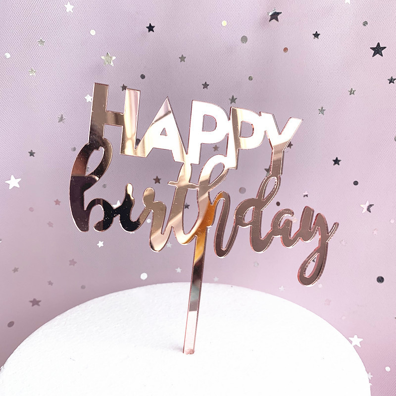 1 buc/carte de decorare pentru tort acrilic spumant La mulți ani, pentru petrecerea de aniversare a copiilor, pentru tort, pentru desert, pentru masă