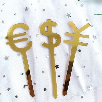 Pénzestáska Boldog születésnapot tortafeltöltő Újdonság gazdag kívánság Akril tortafeltöltő üzletembereknek Születésnapi tortadíszek