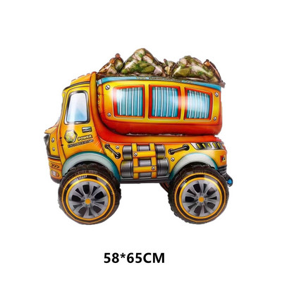 1 tk suur 3D seisev multikas auto fooliumist õhupallid beebi dušš heeliumi õhupall laste sünnipäevapeo kaunistused lastepäeva mänguasjad