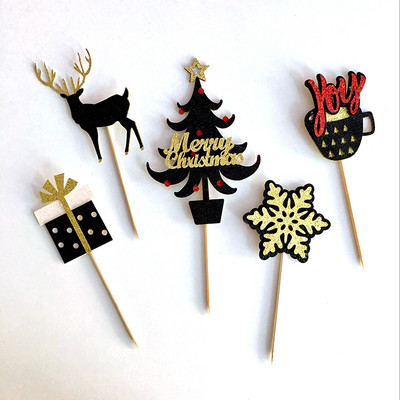 2023 Boldog Új Évet Torta Zászlók Karácsonyi Csillagok Tortafedő Karácsonyra Újévi Otthoni Parti Torta sütés Dekor DIY