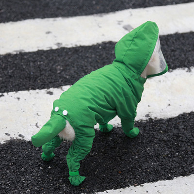 Kisállat kutya esőkabát esőcsizmával macska kis kutya vízálló jumpsuit Overall Ruhák uszkár pomerániai kölyök esőkutya kapucnis kabát